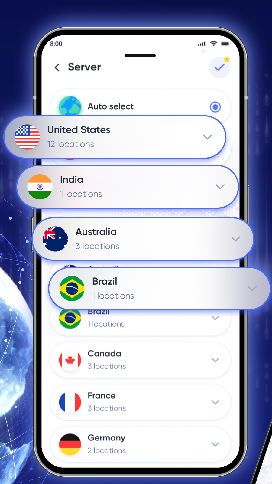 Server location selection